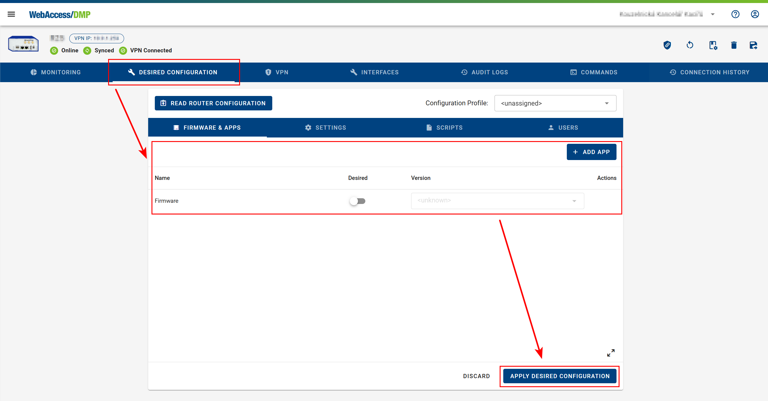 Desired Configuration