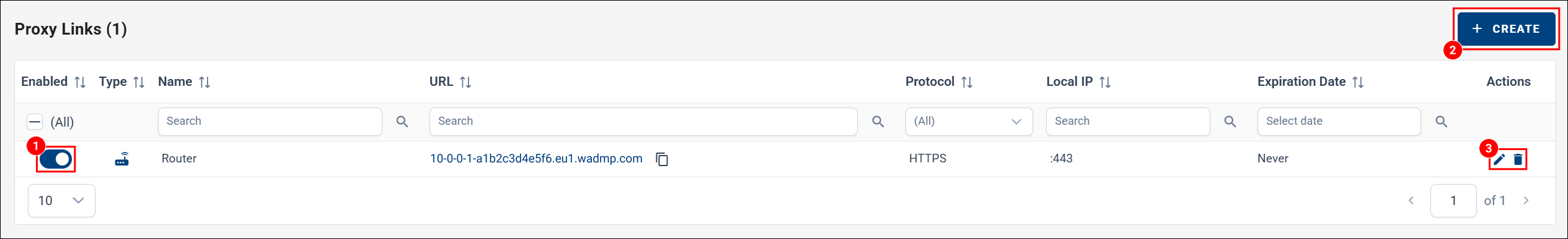 Proxy links