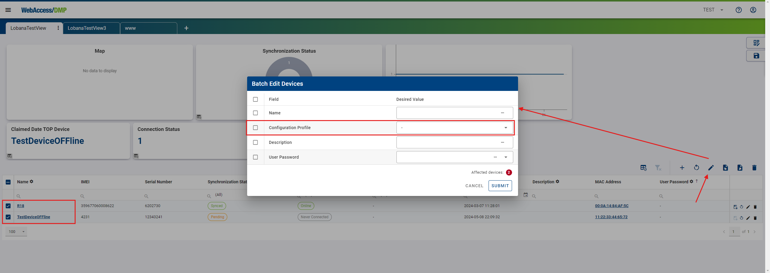 Configuration Profile Edit