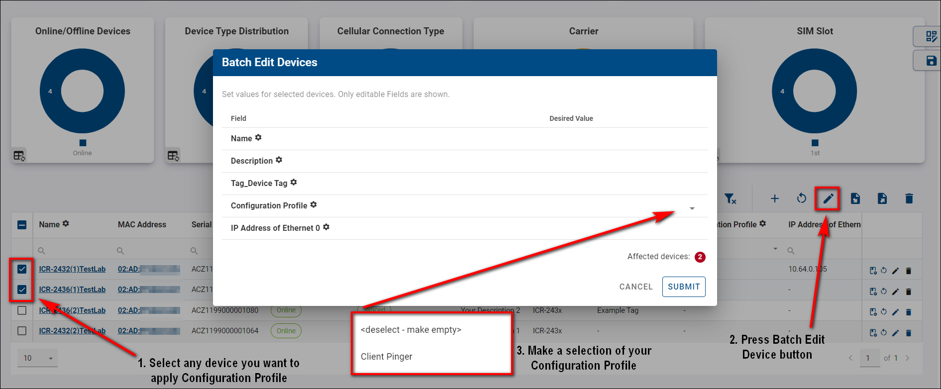 Configuration Profile Edit