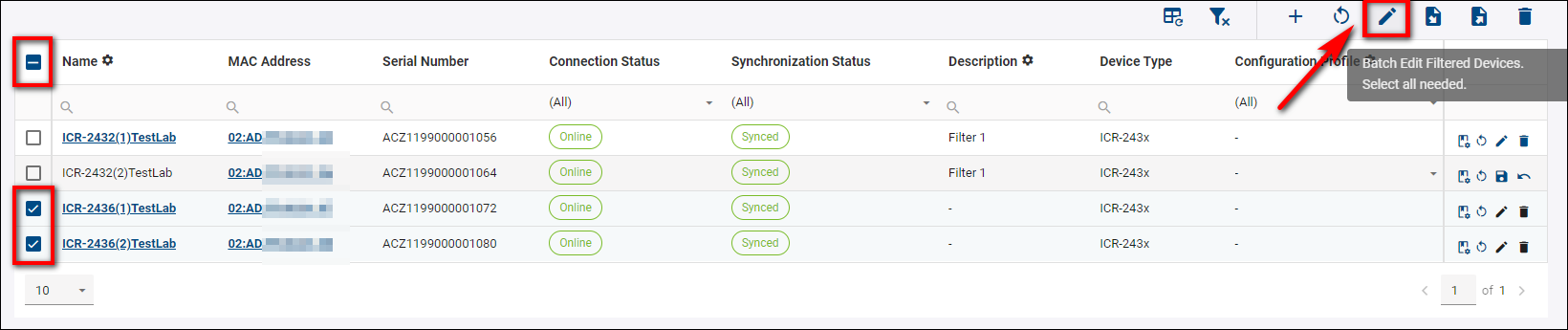 Batch Filter