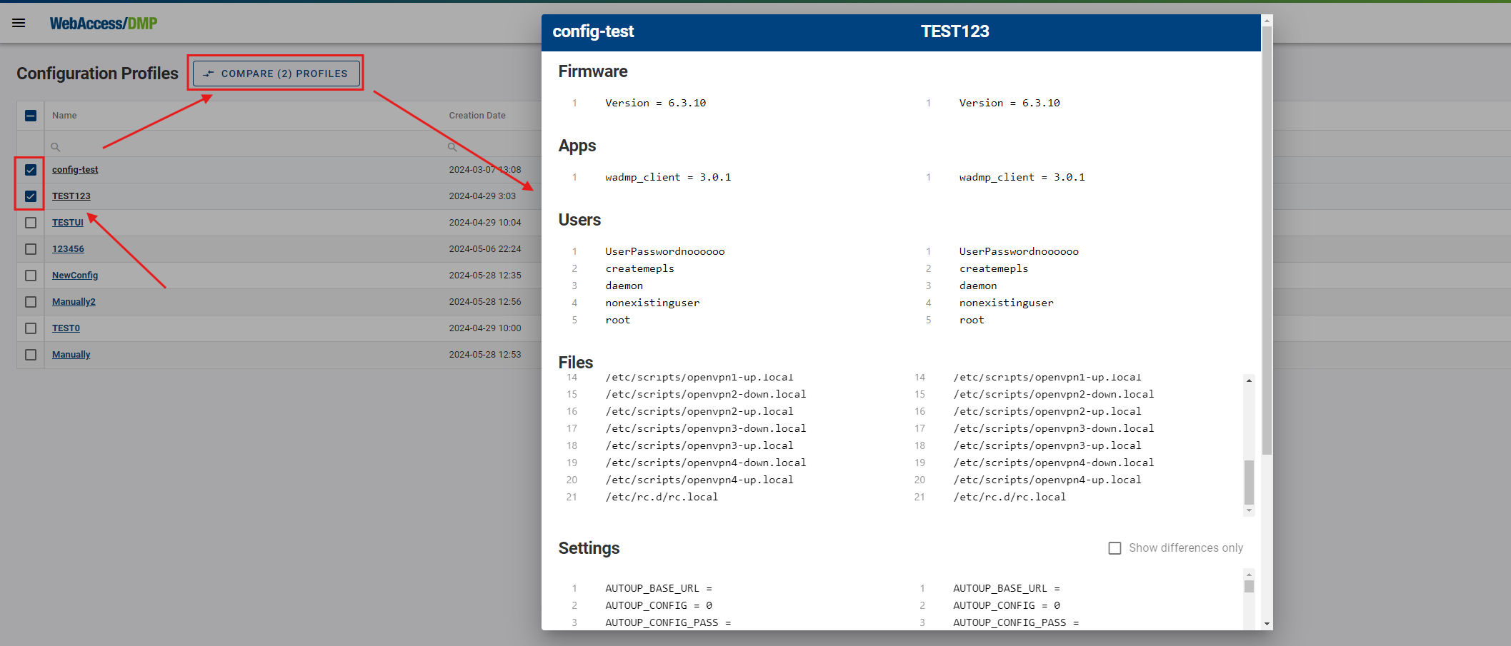 Config Profile Compare 2