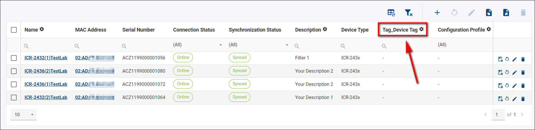 Tag Dashboard