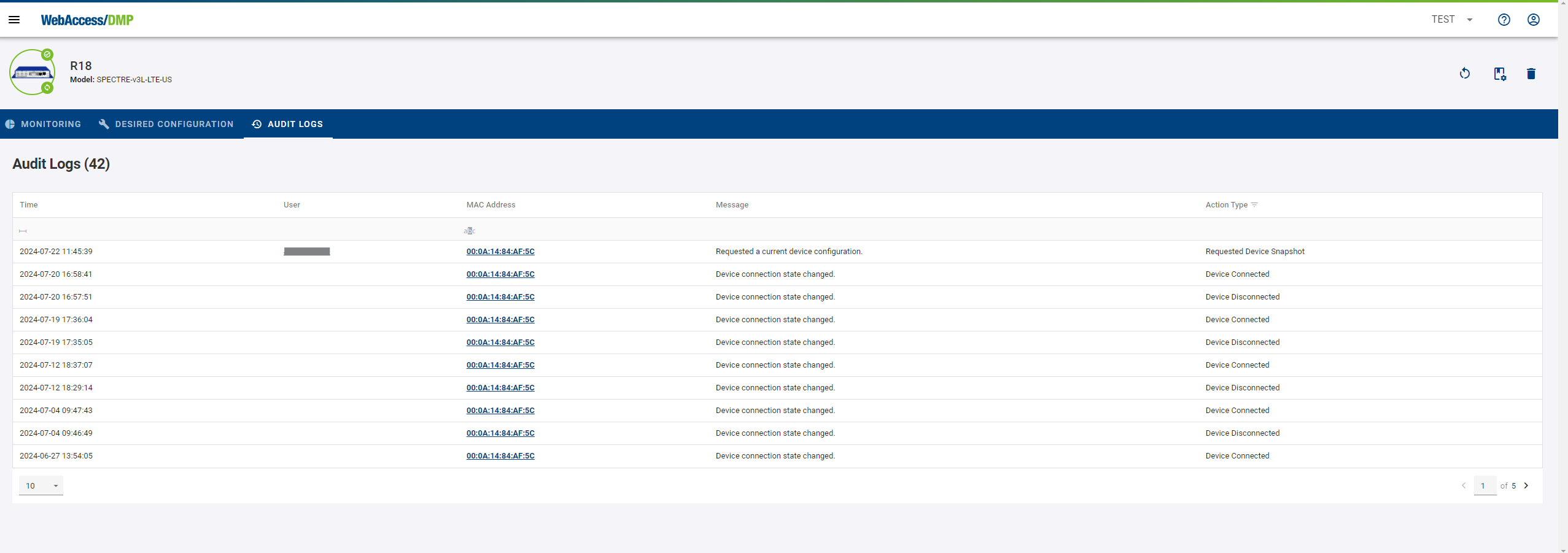 Device Audit Logs