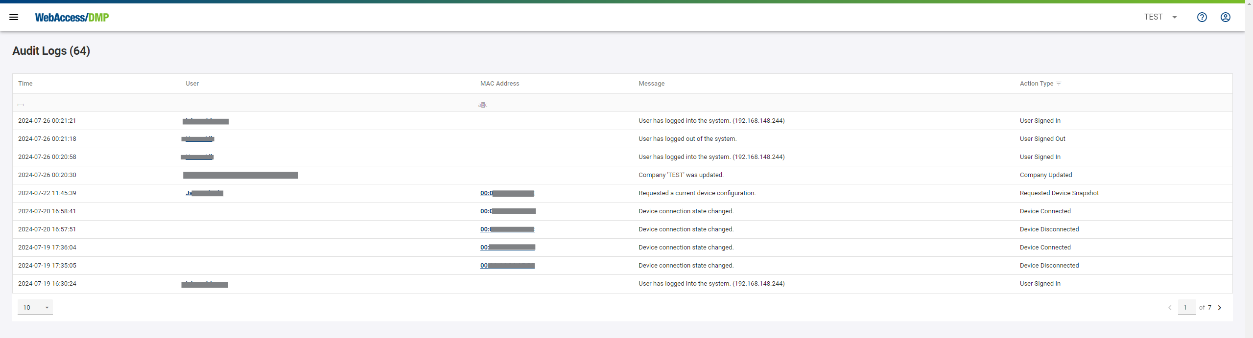 Overall Audit Logs