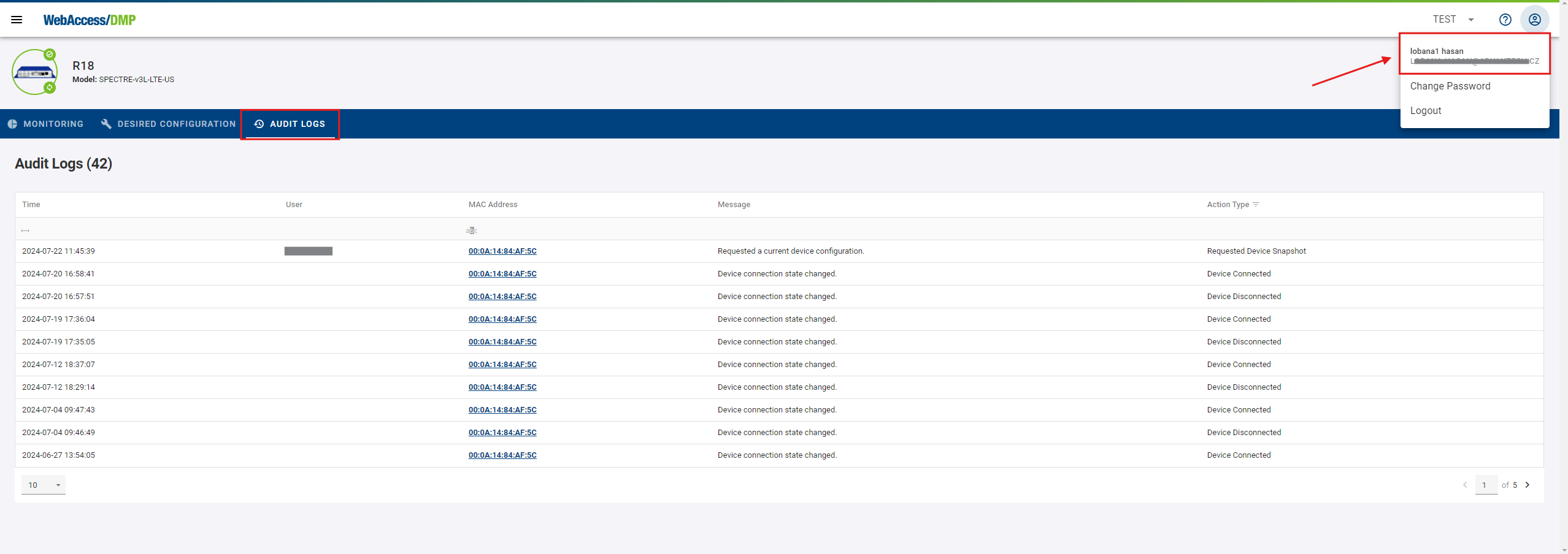 User Audit Logs