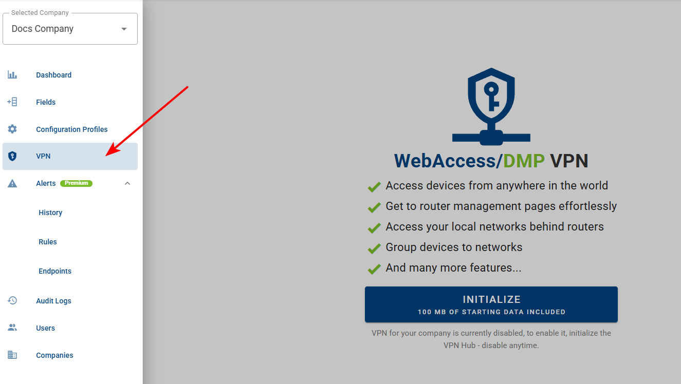 VPN Initialize