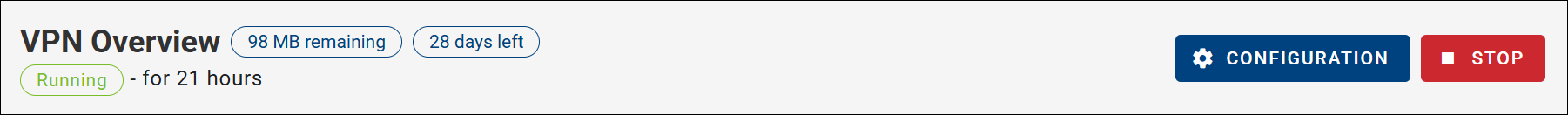VPN Hub running